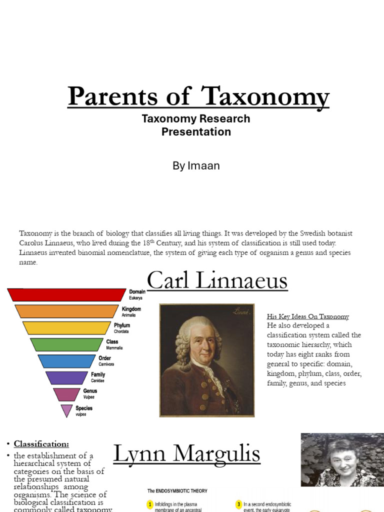 Key Figures in Taxonomy Explained | PDF | Taxonomy (Biology) | Organisms