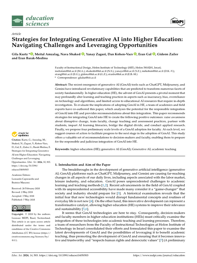 24.strategies For Integrating Generative AI Into Higher Education | PDF ...