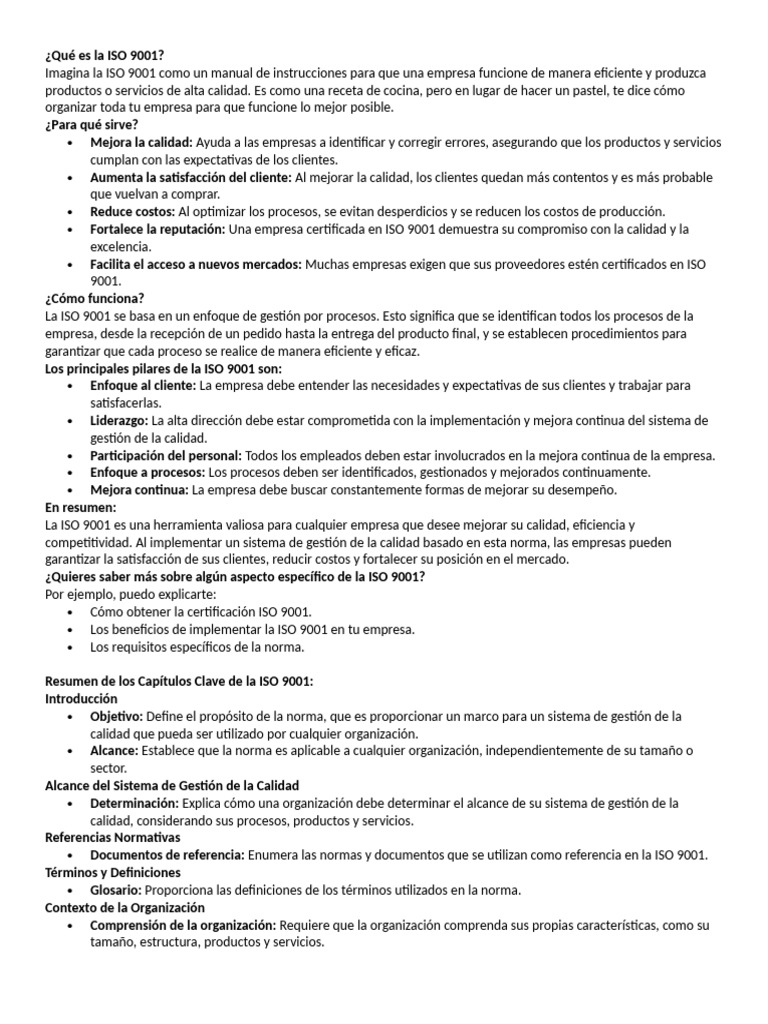 Guía Completa sobre ISO 9001 | PDF | Calidad (comercial) | Gestión de ...