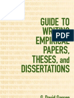 Guide to Writing Empirical Papers, Theses, And Dissertations