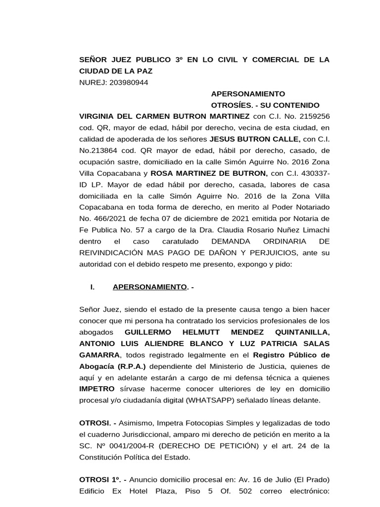 Apersonam, Iento Juzgado 7 Civil | PDF | Gobierno | Justicia