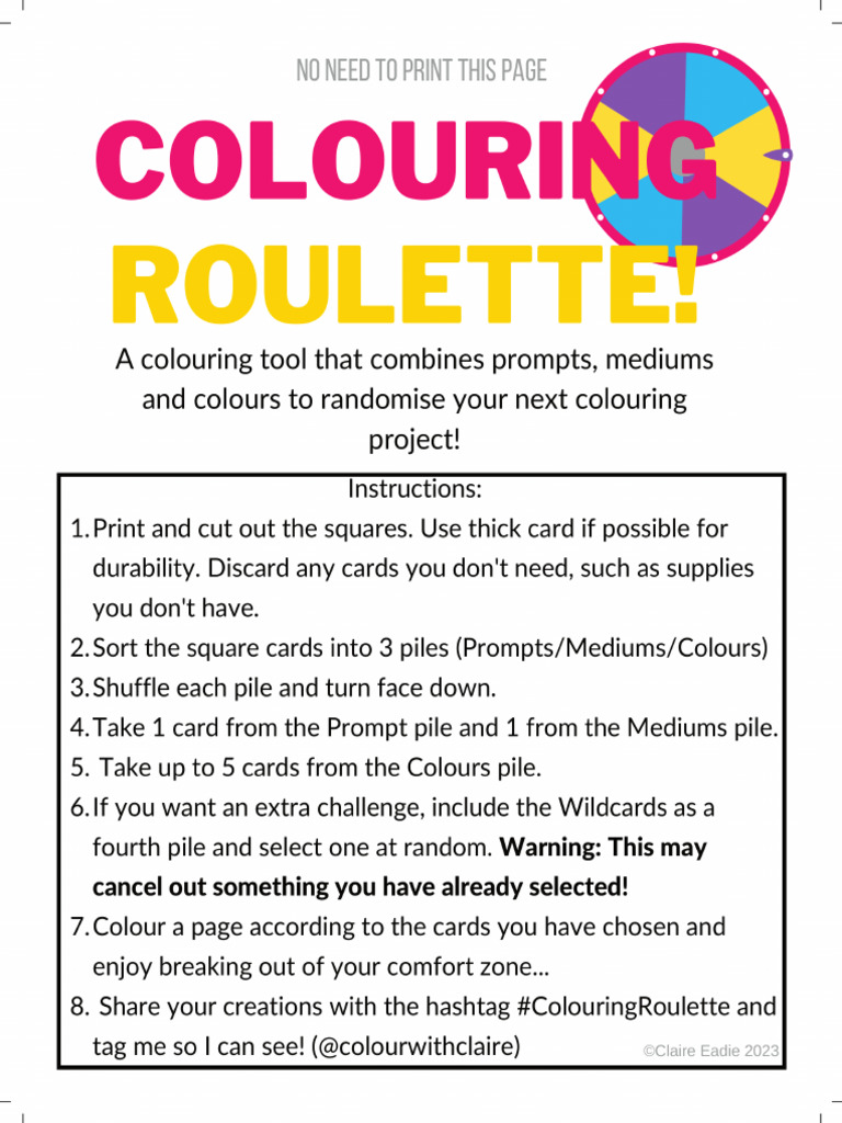 Colouring Roulette | PDF