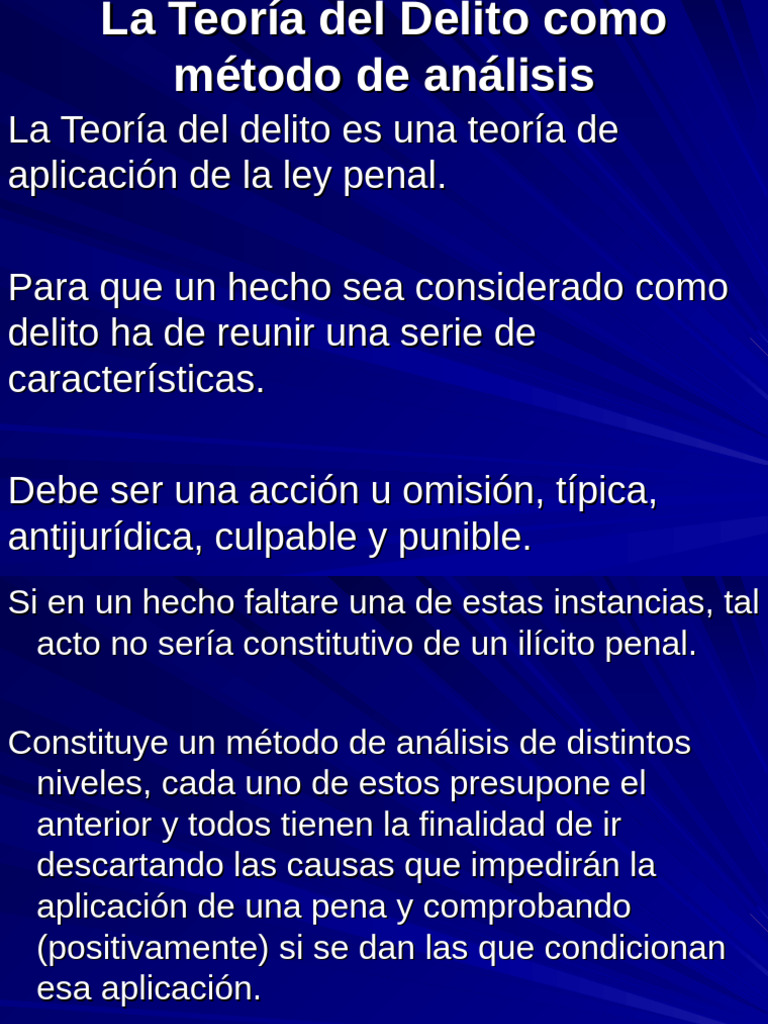 Análisis de la Teoría del Delito | PDF | Intención (Derecho Penal ...