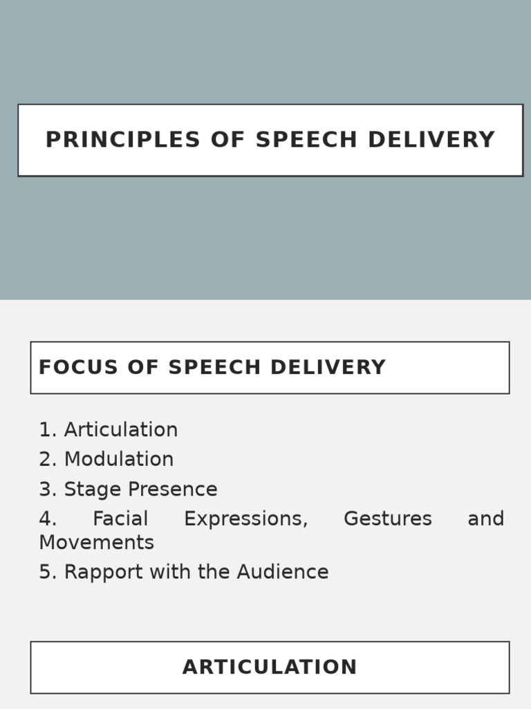 Mastering Speech Delivery Techniques | PDF | Human Communication ...