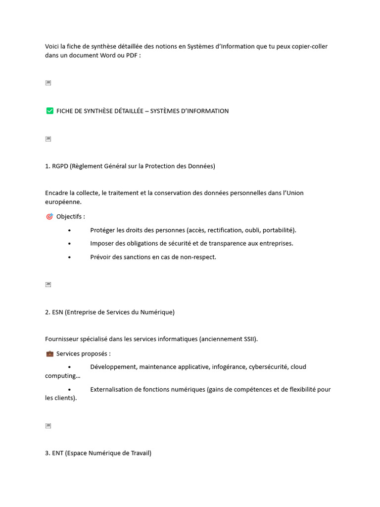 Notions Clés en Systèmes d'Information | PDF | Cloud computing ...