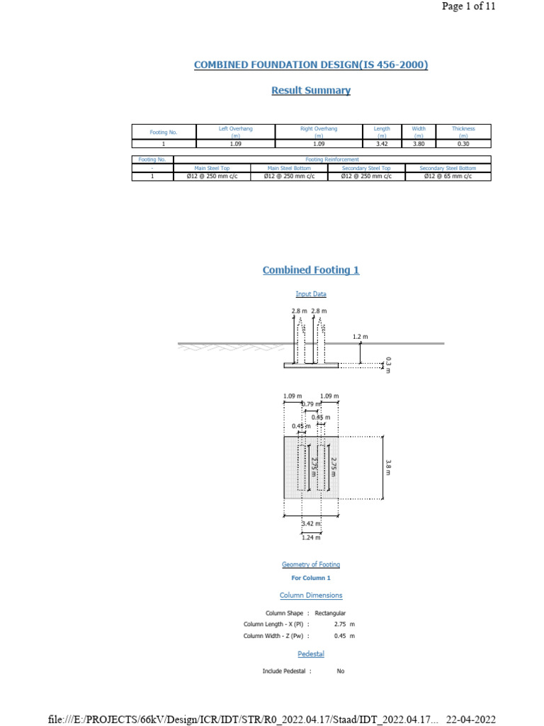 Fdn Design | PDF | Column | Length
