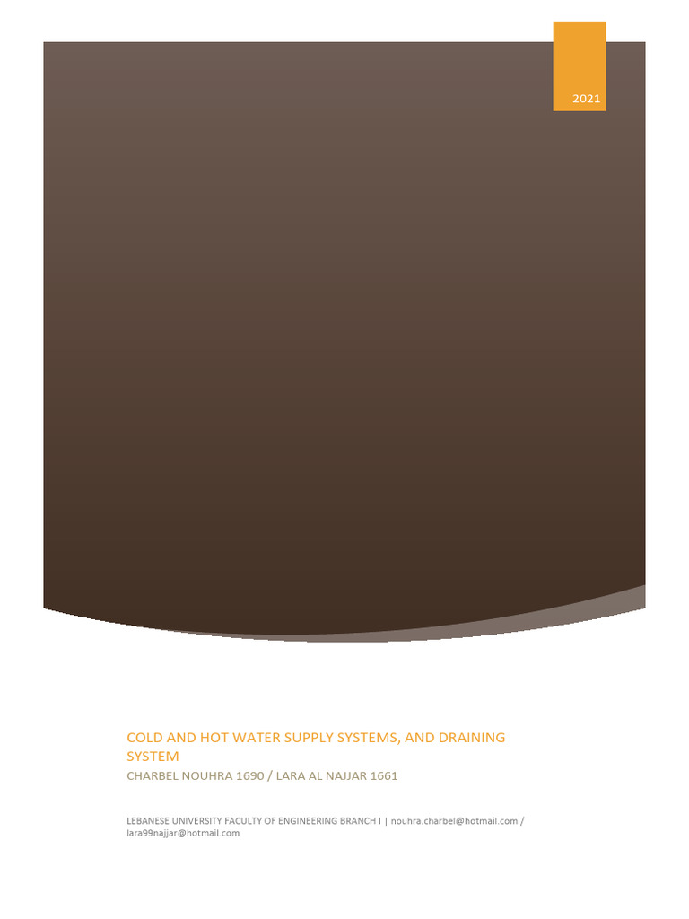 Cold and Hot Water Supply Systems and DR | PDF | Sanitary Sewer | Water ...