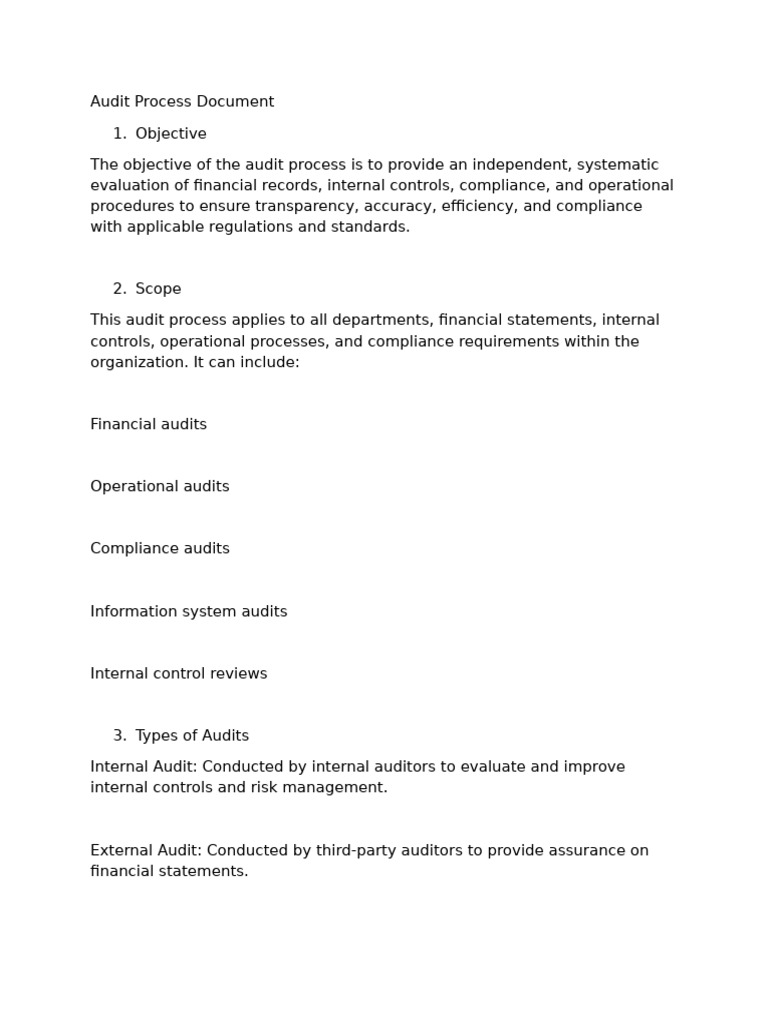 Audit Process Overview and Steps | PDF