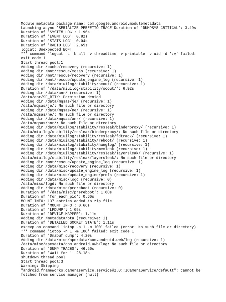 Dumpstate Log | PDF | Computing | Software Engineering