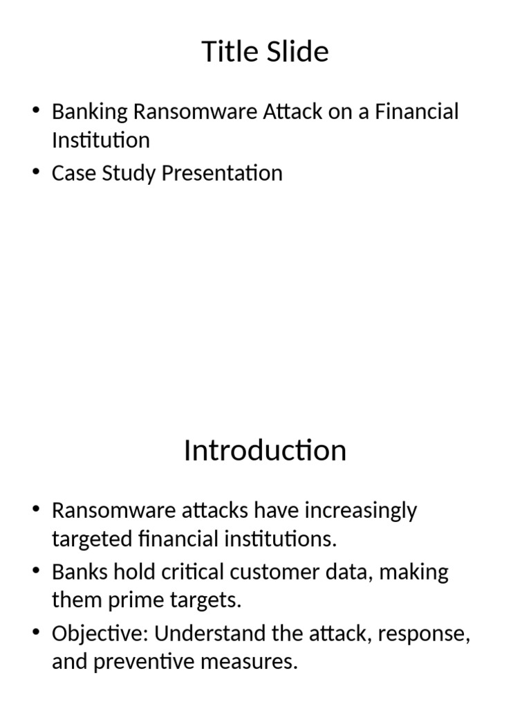 Enhanced Banking Ransomware Case Study | PDF