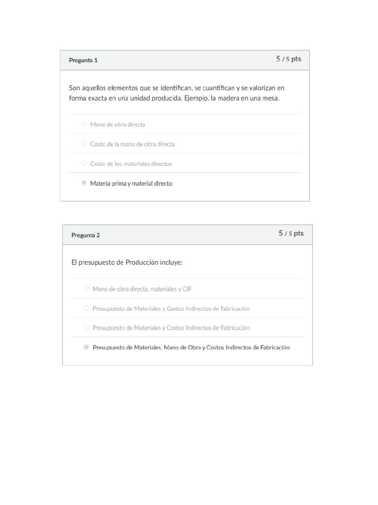 Parcial Semana 4 Costos y Presupuestos | PDF