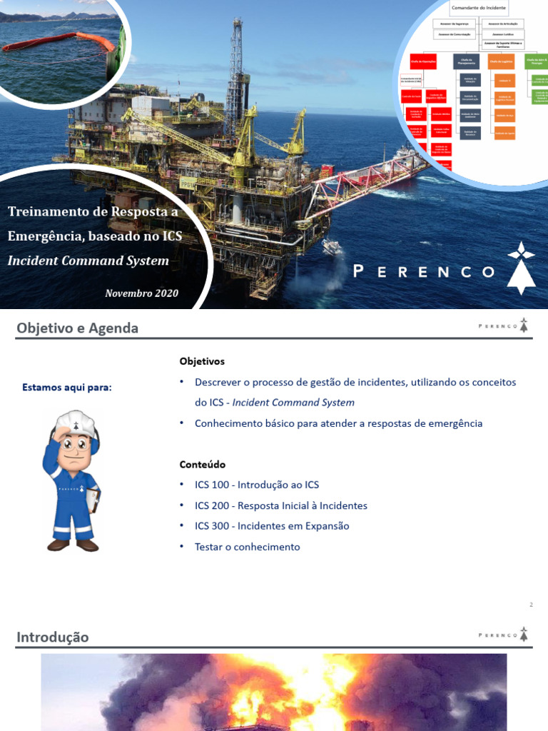 Treinamento ICS para Líderes em Emergências | PDF | Planejamento ...
