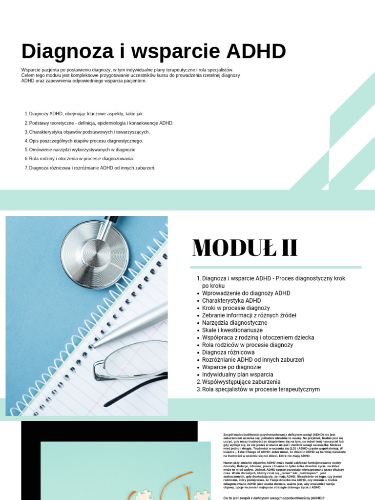 ADHD - Diagnoza I Wsparcie ADHD | PDF