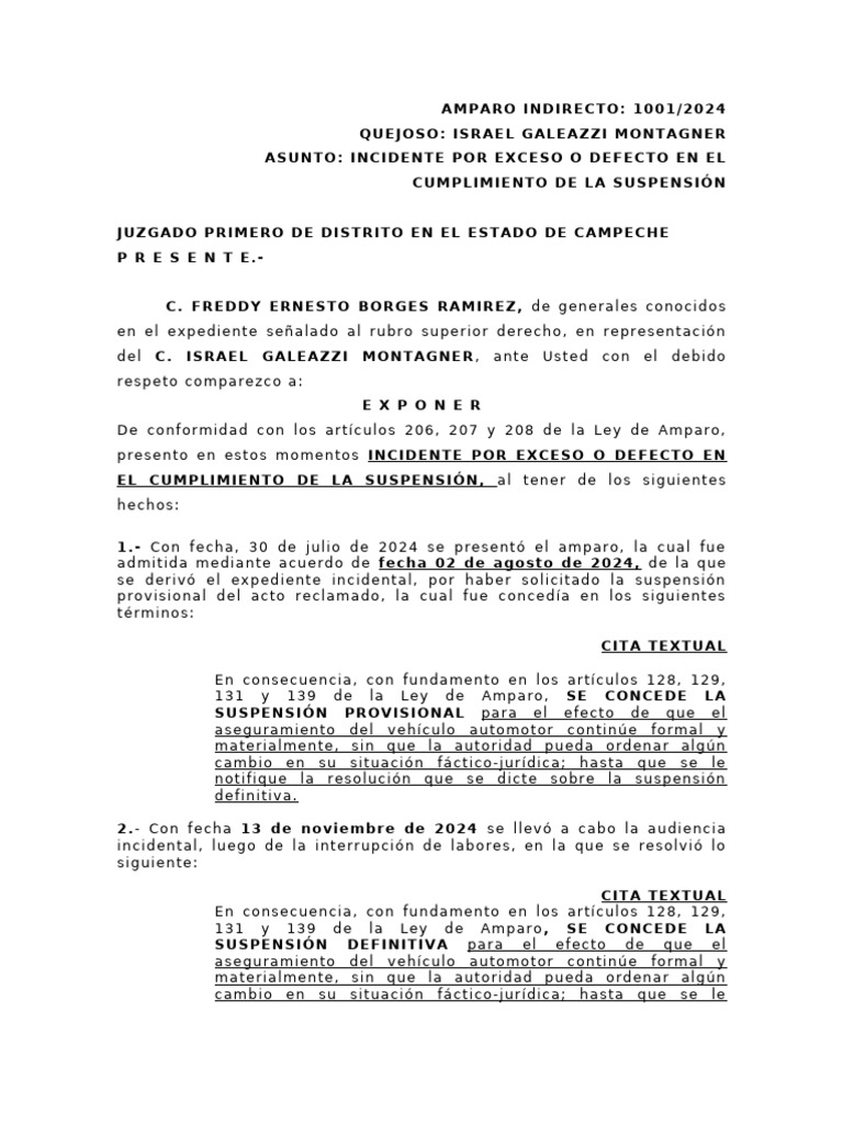 Amparo Indirecto | PDF | Caso de ley | Violación
