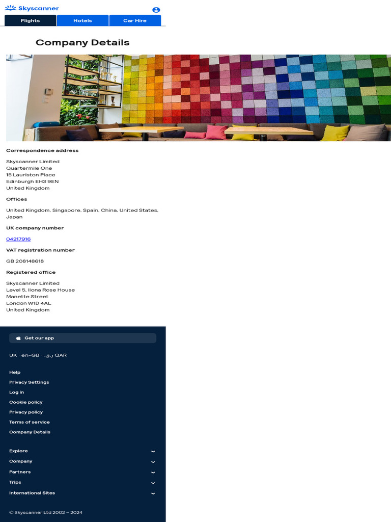 Skyscanner Company Address Details | PDF