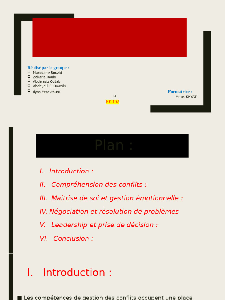 Compétences en gestion des conflits | PDF | Émotions | Direction