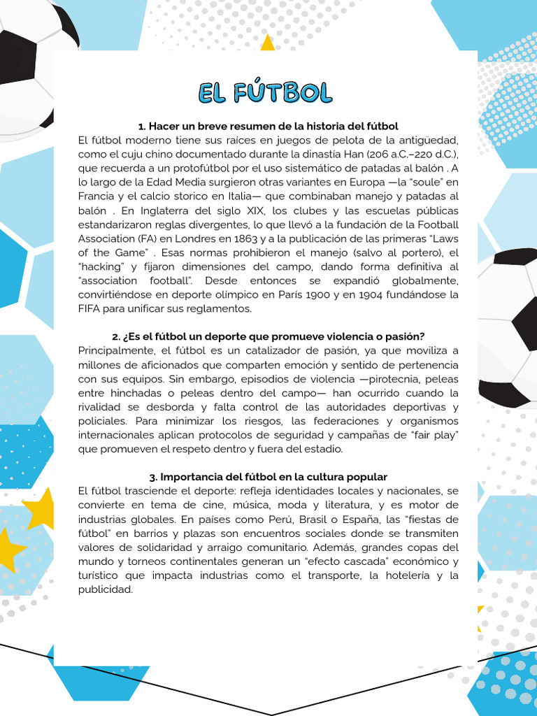 Historia y Cultura del Fútbol | PDF | Asociación de Futbol | Deportes