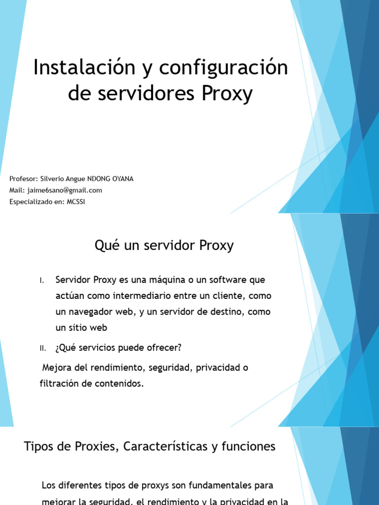 Instalación y Configuración de Servidores Proxy | PDF | Servidor proxy ...