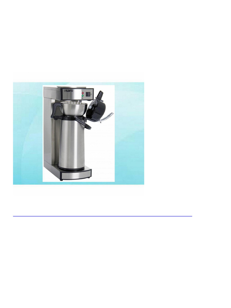 Saro 317-2085 Thermo Kaffeemaschine mit Korbfilter und Thermoskanne