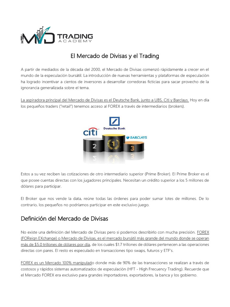 Introducción al Mercado de Divisas y Trading | PDF | Mercado de divisas ...