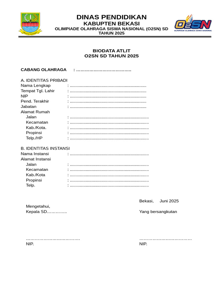 Biodata Atlit | PDF