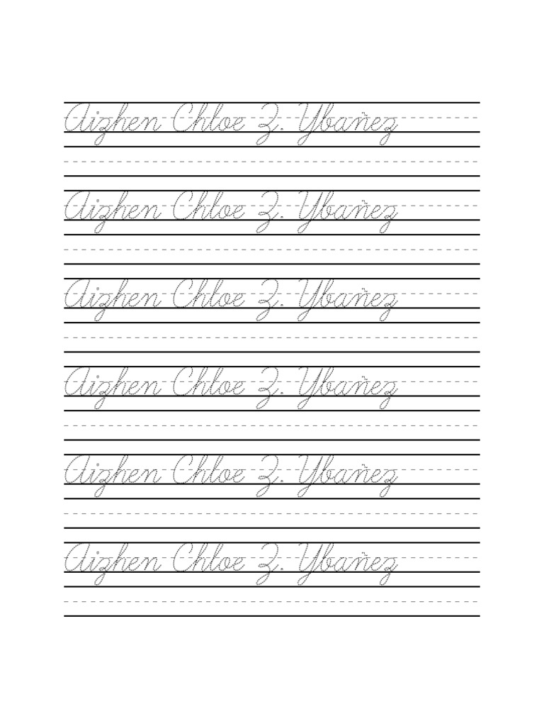 Cursive Writing Practice Sheets A-Z | PDF