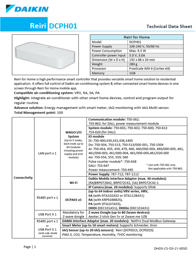 Reiri DCPH01 Smart Home Controller | PDF | Electronics | Computer ...