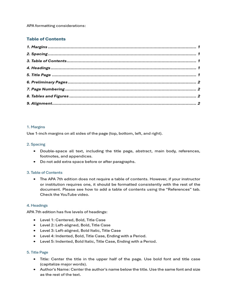 APA 7 Alignment Guidelines | PDF | Publishing | Text