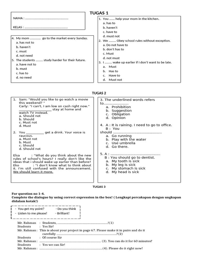 Classroom Dialogue and Exercises Guide | PDF