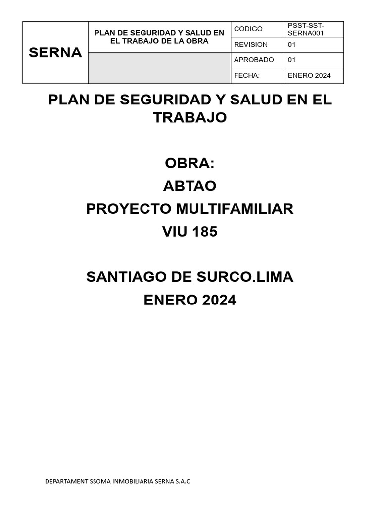 Plan de Seguridad 2024 | PDF | Seguridad y salud ocupacional | Business