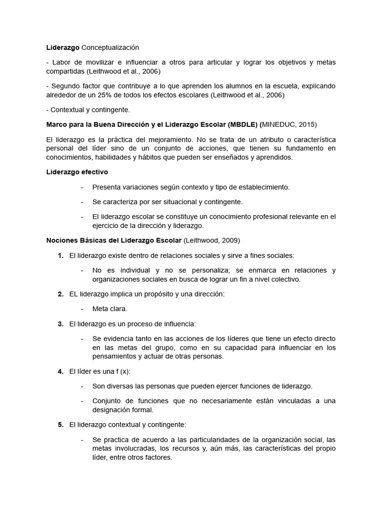Liderazgo Escolar: Claves para el Éxito | PDF | Liderazgo | Enseñando