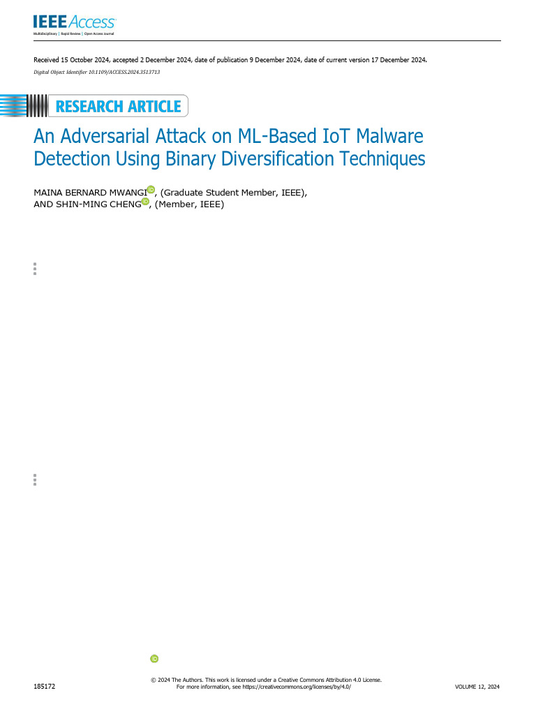 An Adversarial Attack On ML-Based IoT Malware Dete 250210 132126 | PDF ...
