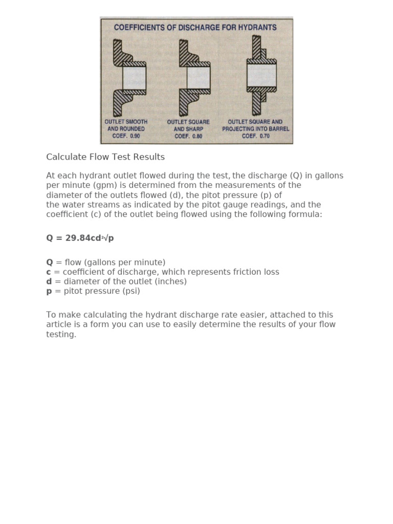 Calculate Flow Test Results | PDF | Discharge (Hydrology) | Pressure