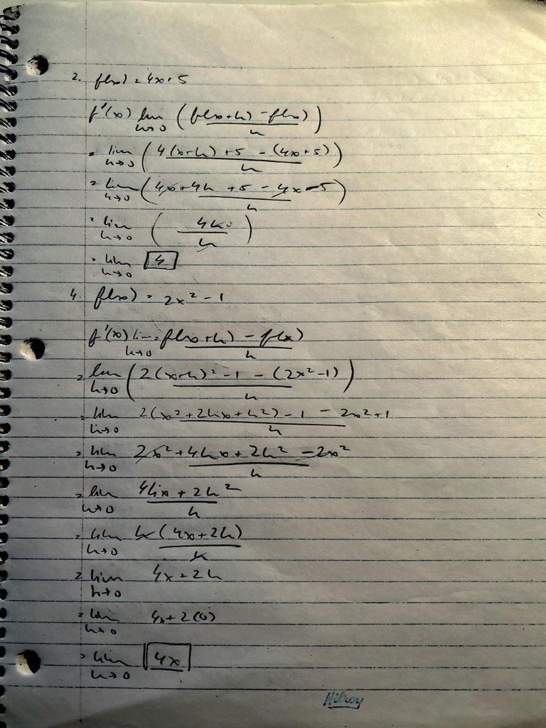 Limits Calculus Sheet | PDF
