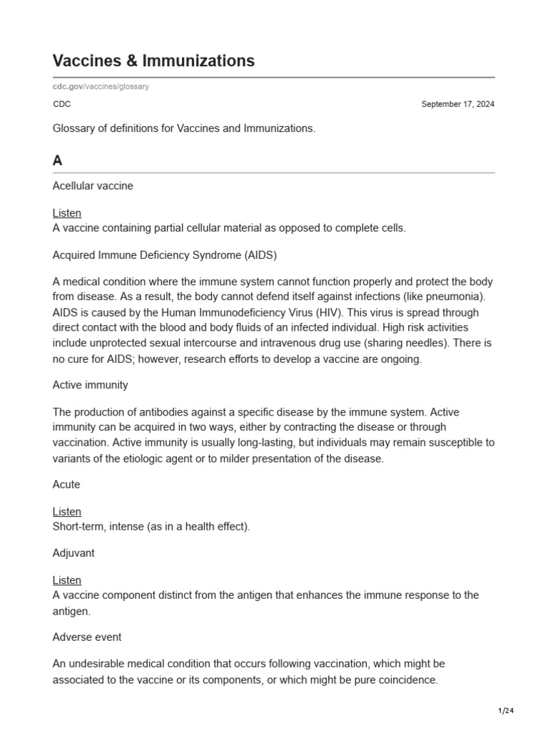 CDC - Gov-Vaccines Immunizations | PDF | Vaccines | Infection