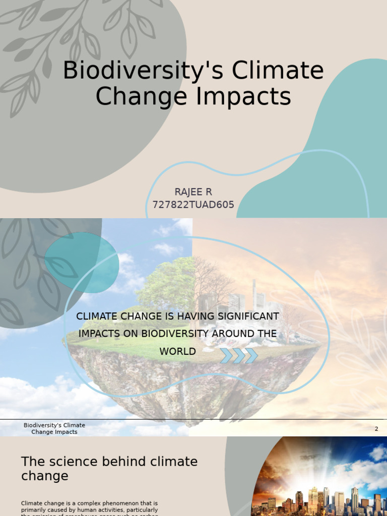 Climate Change and Biodiversity Impact | PDF | Climate Change ...