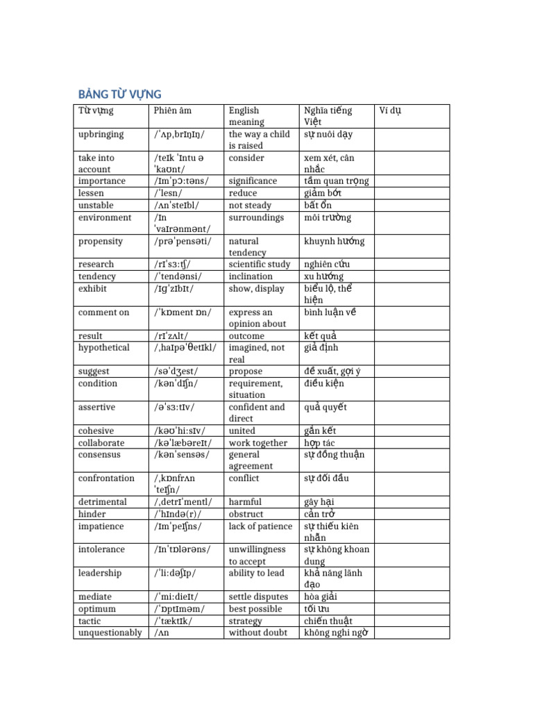 Vocabulary | PDF