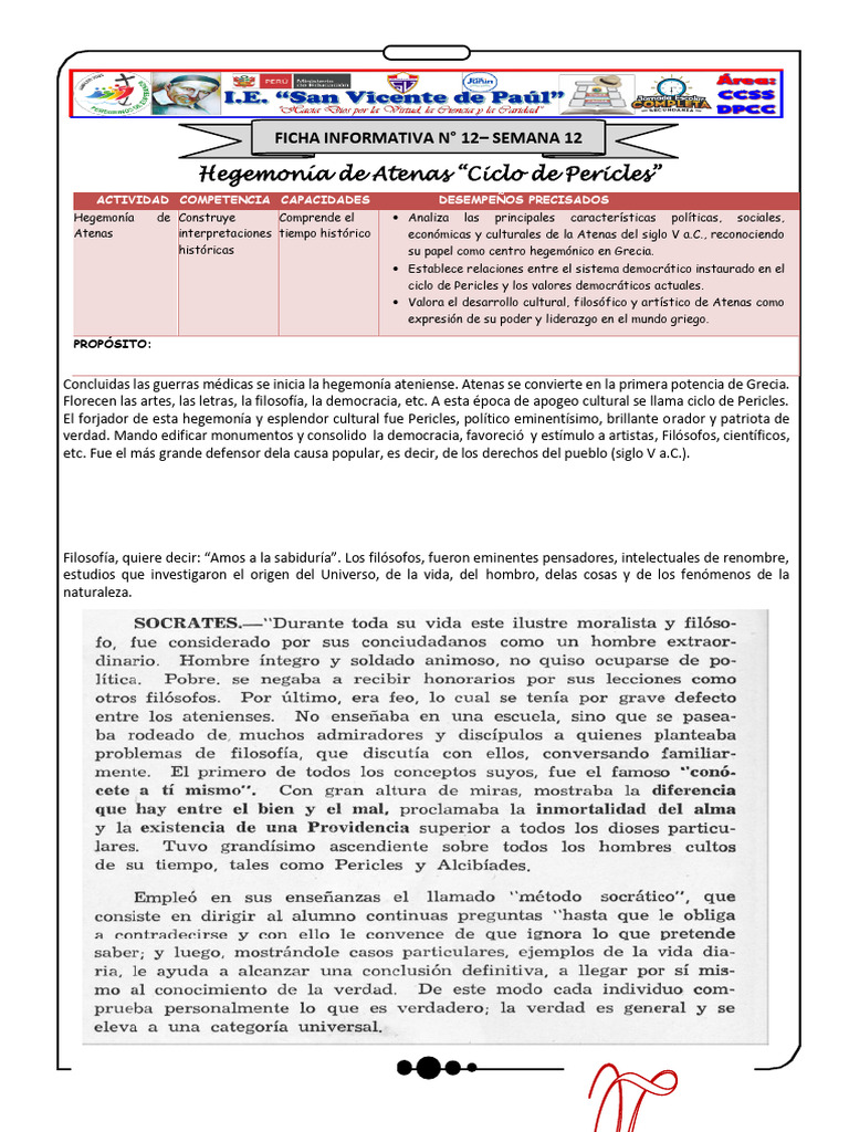 Hegemonía de Atenas en el Ciclo de Pericles | PDF | Democracia ...