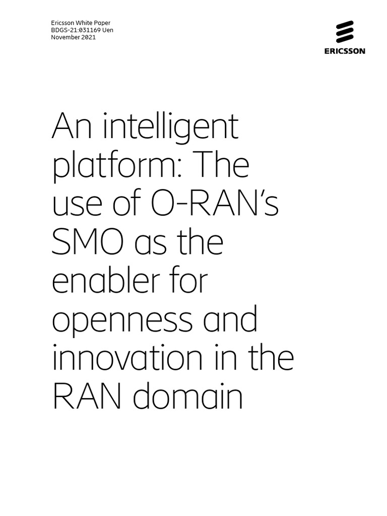O-RAN SMO: Enabling RAN Automation | PDF | Cloud Computing | Automation