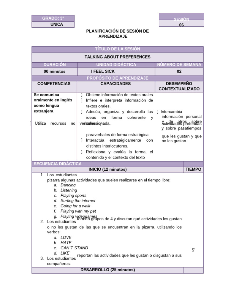 Sesion 06 - 3ro Sec | PDF | Cognición | Modificación de comportamiento