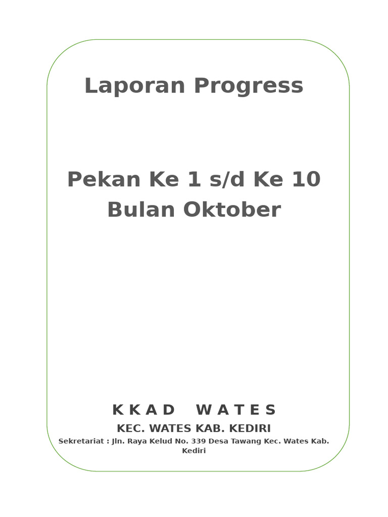 Cover Laporan Proyek KKA D Wates | PDF