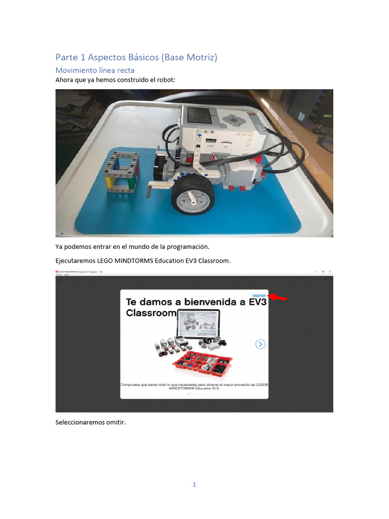 Programación Base Motriz EV3 Classroom | PDF