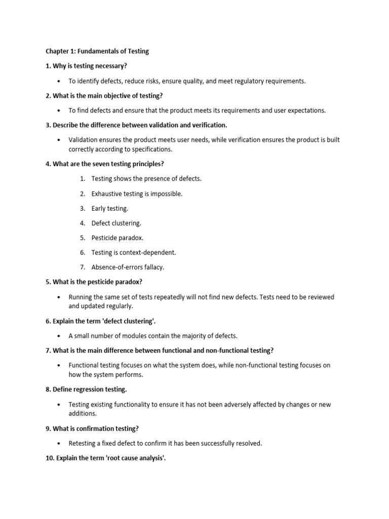Testing Fundamentals and Techniques Guide | PDF | Software Testing ...