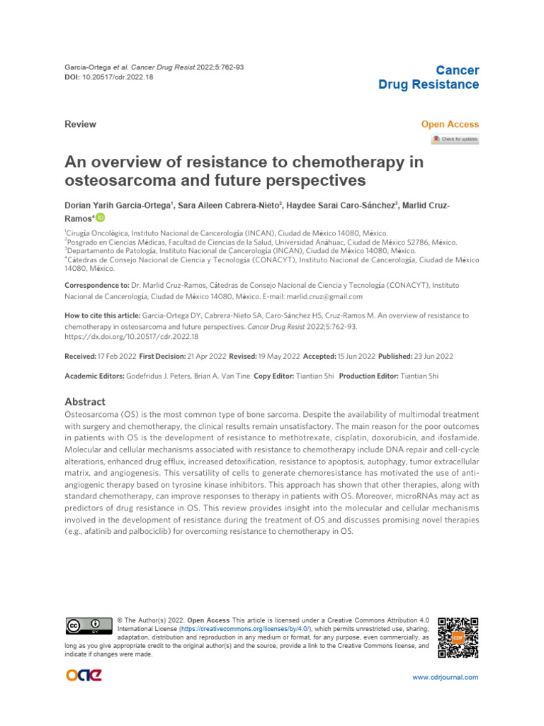 An Overview of Resistance To Chemotherapy | PDF | Epidermal Growth ...