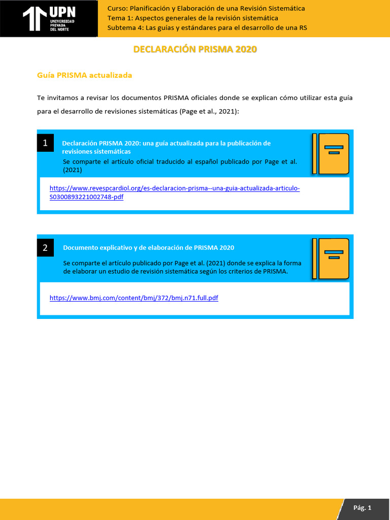 Lectura 3. Declaración PRISMA 2020 | PDF | Meta Analysis | Systematic ...