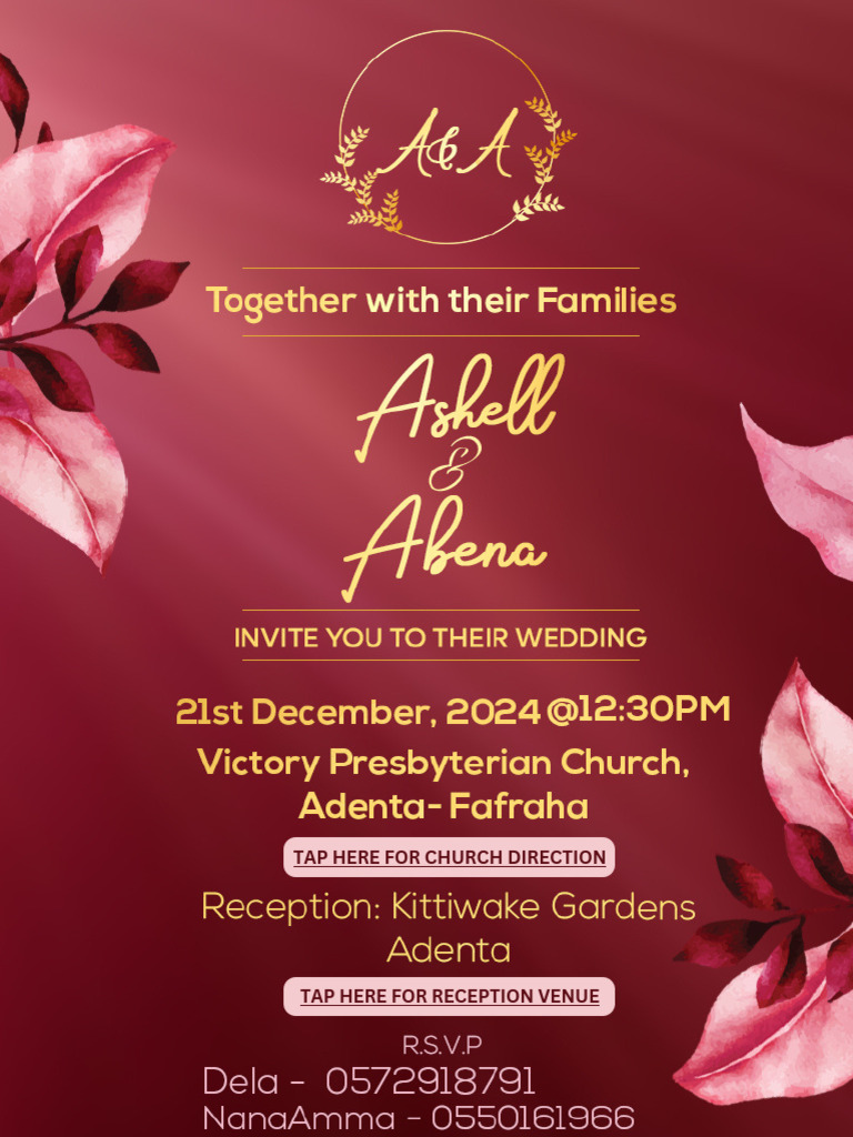 Wedding Invitation Ashell & Abena | PDF