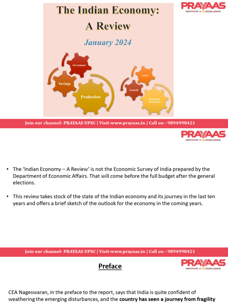 Indian Economy Review 2024 Insights | PDF | Deficit Spending | Economy ...