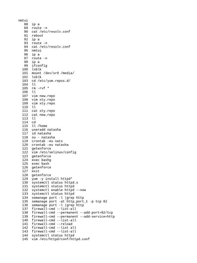 RHCSA Exam Commands Overview | PDF