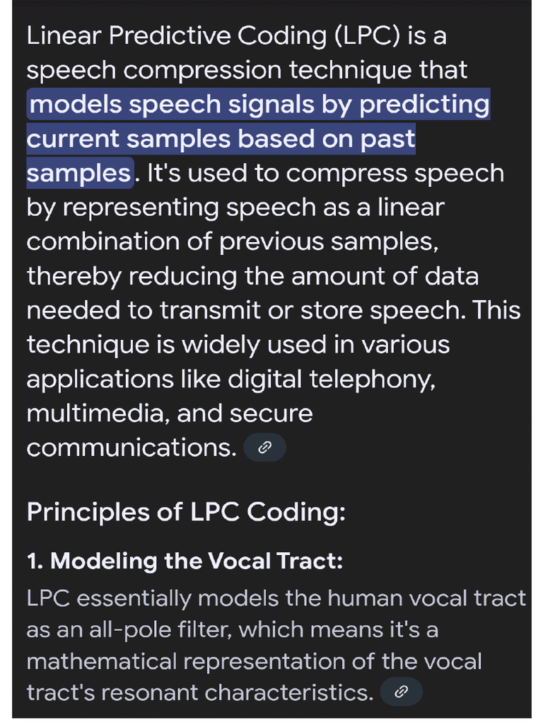 LPC and Celp | PDF