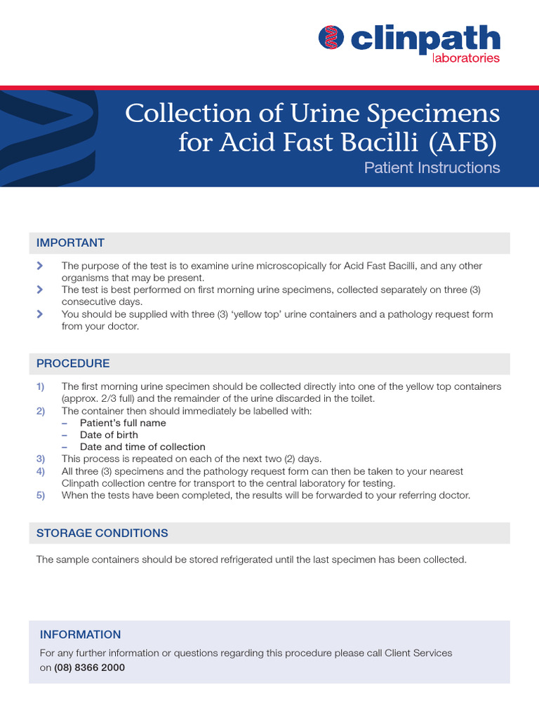 1046 Patientinfo Acidfastbacilli - Clin | PDF